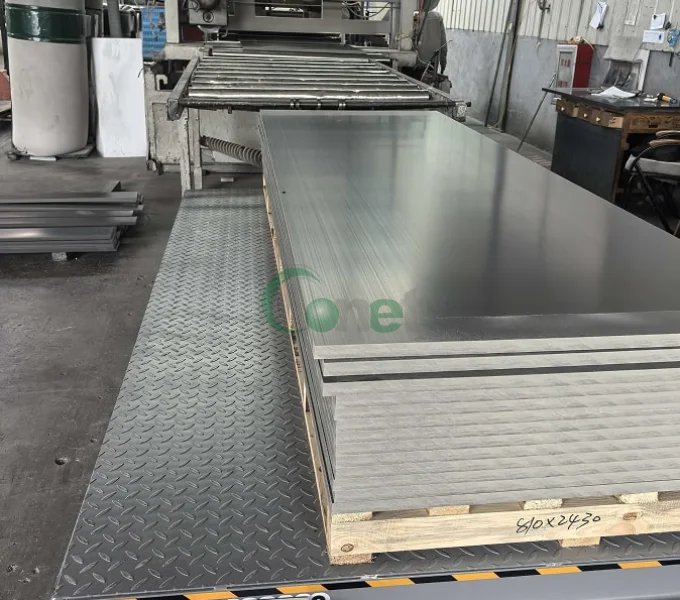 Dense hard plastic sheet