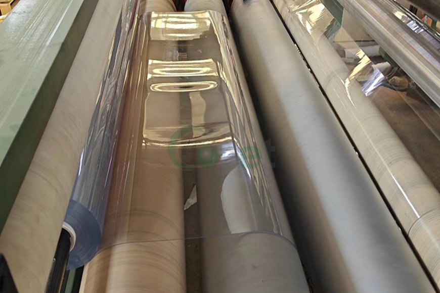 Transparent table protect sheet production