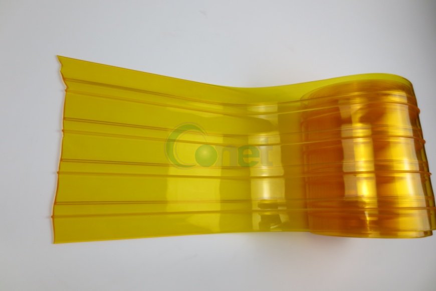 Ribbed Anti Insect Yellow PVC Strip