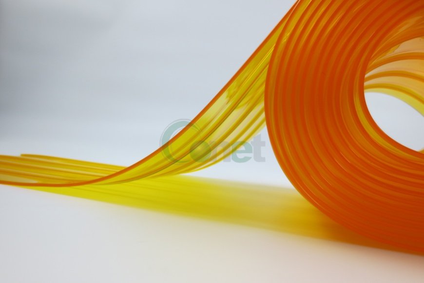 Anti Insect Yellow Ribbed PVC Strip